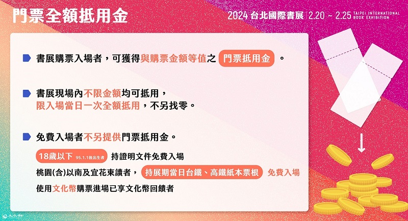 2024TIBE台北國際書展-門票全額抵用金
